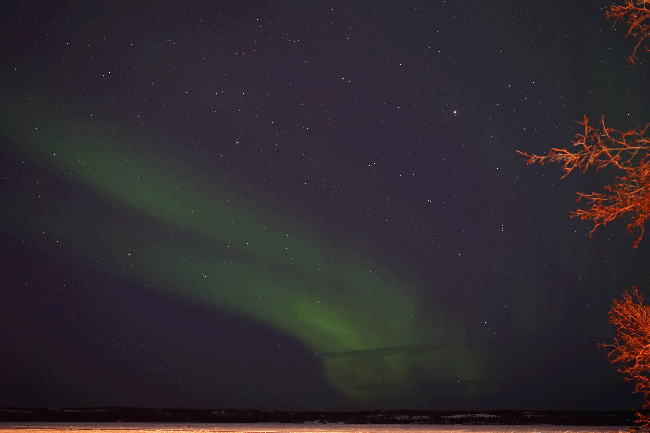 Aurora Borealis over Yellowknife, Canada.