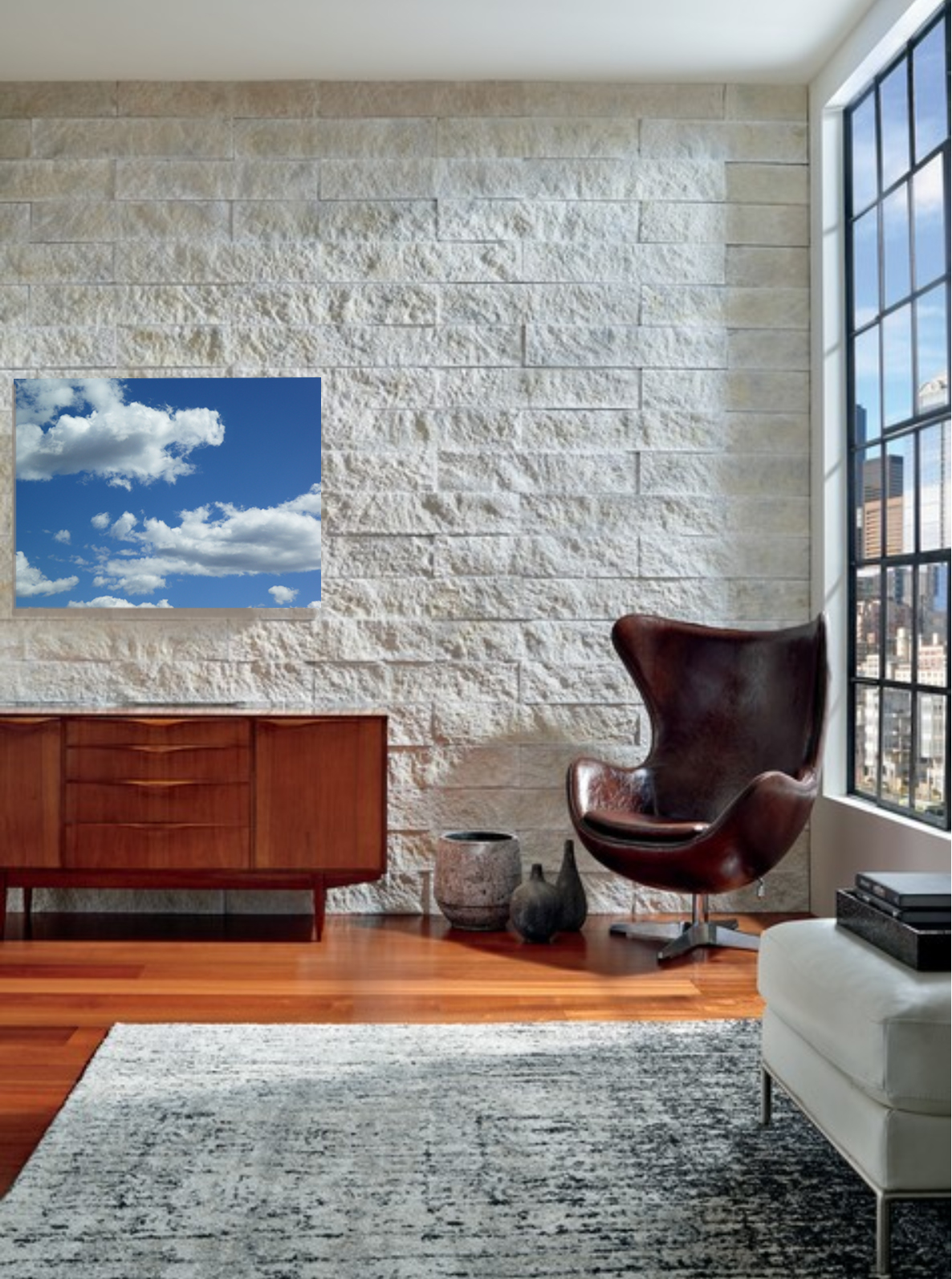 “Perfect Sky” in a Trendy Living Room